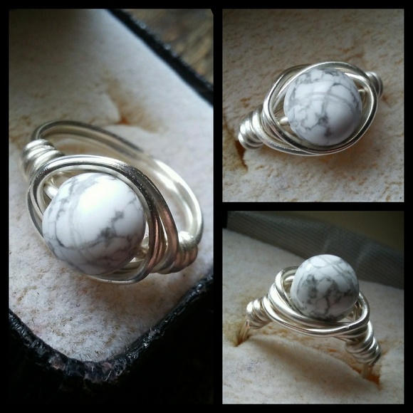 Magic Potion Jewelry - 🌙🖤White Howlite Stone Ring 5
